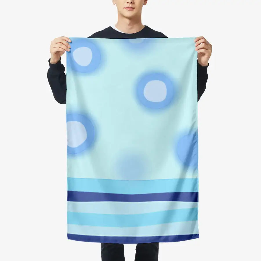 Luna Moon - Blue Vertical Soft Blanket - Marpple Shop - Blanket - Harumio