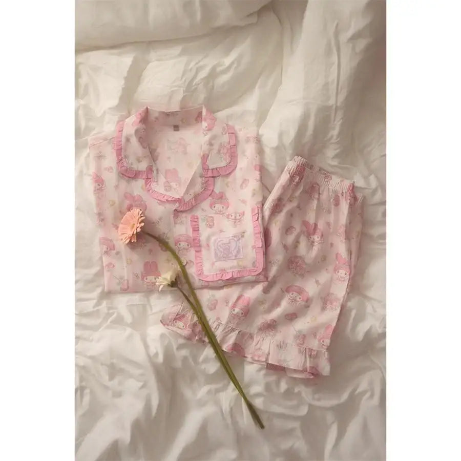 SPAO x My Melody - 50th Anniversary Short Sleeve Pajamas - SPAO - Pajamas - Harumio