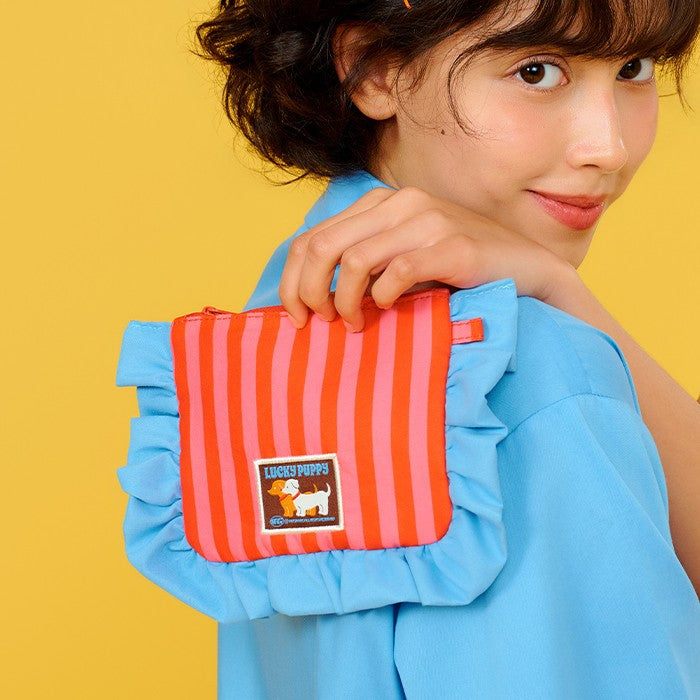 Wiggle Wiggle - Frilled Pouch (Lucky Puppy Blue Stripe)