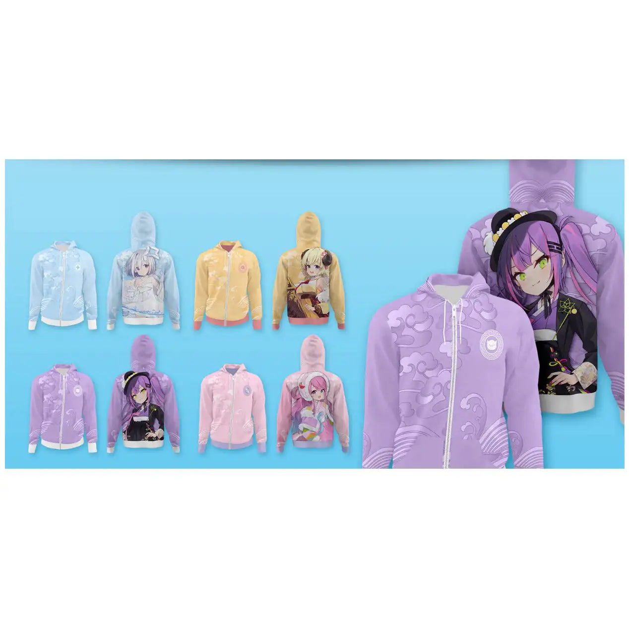 hololive x ANIPLUS - Hanbok Hoodie Zip-Up - hololive x ANIPLUS - Clothing - Harumio