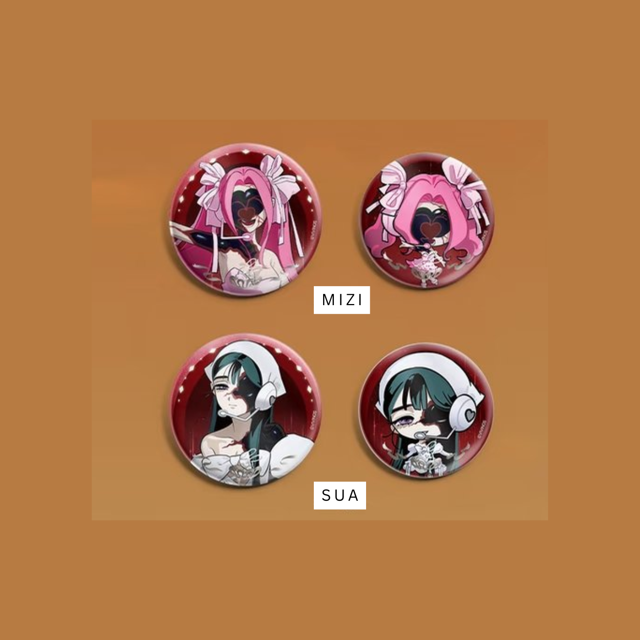 Alien Stage Zombie Stage: Fading Youth - MIZI/SUA Badge Set