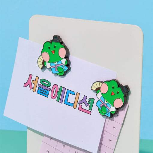 Line Friends - Minini Lenini Seoul Edition Metal Magnet - Line Friends - Magnet - Harumio
