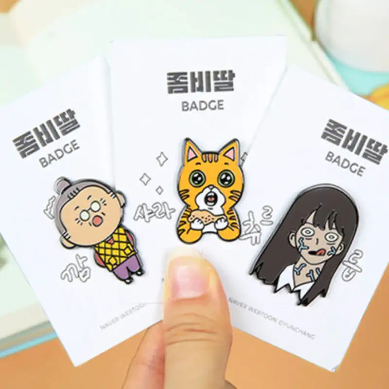 My Daughter Is a Zombie - Badge - Webtoon Friends - Accessories - Harumio