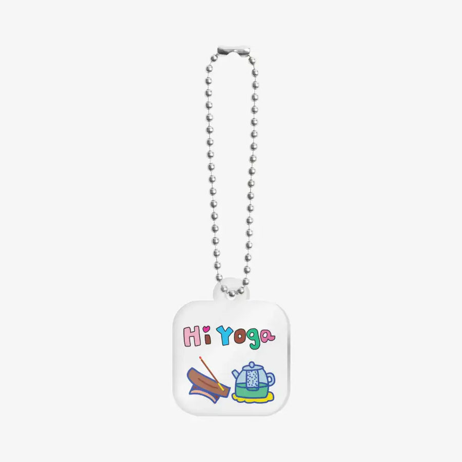 Jimin Kiki - Hiyoga Transparent Square Keyring - Marpple Shop - Keyring - Harumio