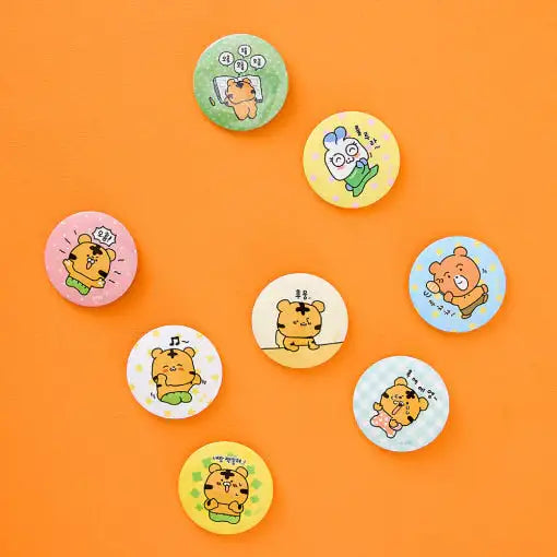 Coco the Timid Tiger - Random Pin Button - Webtoon Friends - Pin Button - Harumio