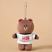 Line Friends - Brown Seoul Edition Doll Keyring - Line Friends - Doll Keyring - Harumio