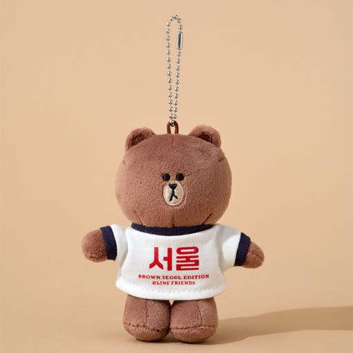 Line Friends - Brown Seoul Edition Doll Keyring - Line Friends - Doll Keyring - Harumio