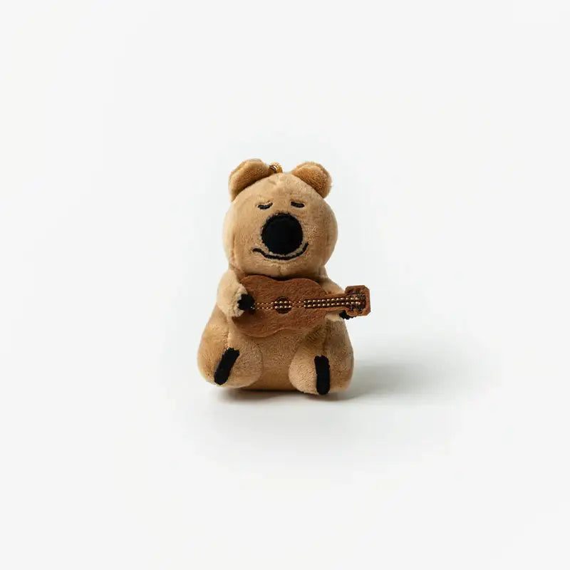 Dinotaeng - Ukulele & Heart Quokka Keyring - Dinotaeng - Keyrings - Harumio