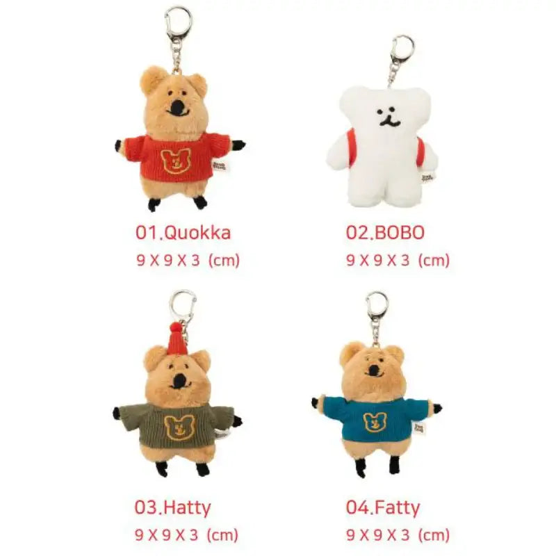 Dinotaeng - Quokka in School Flat fur keyring - Dinotaeng - Doll keyrings - Harumio