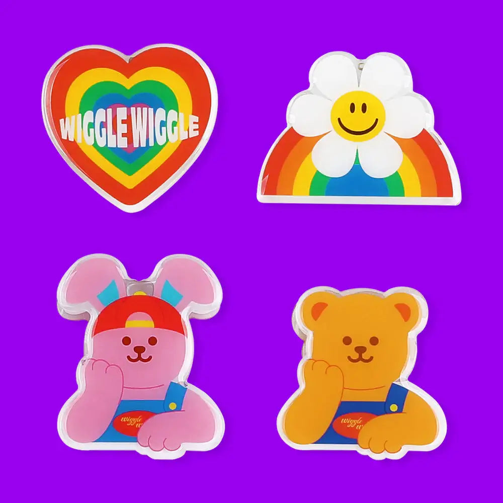 Wiggle Wiggle - Acrylic Clip Set - Wiggle Wiggle - acrylic clip - Harumio