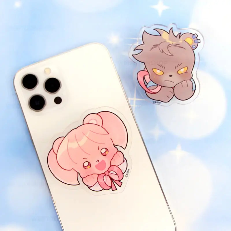 Teddy Bear - Acrylic Shaped Toon Socket - Webtoon Shop - Griptoks - Harumio