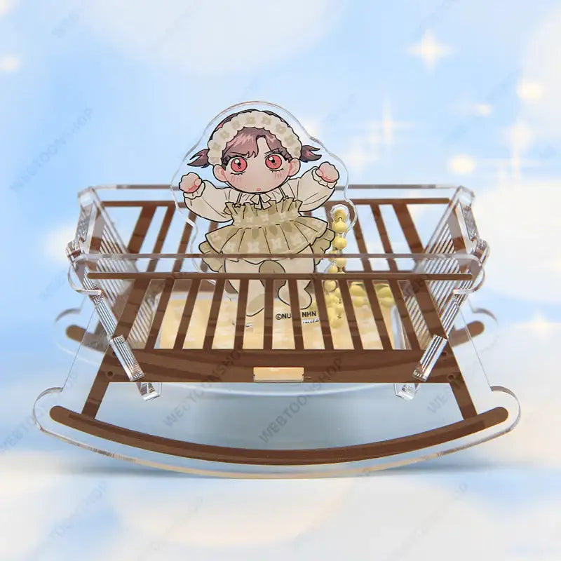 The Northern Duke Needs a Warm Hug - Rocking Crib Acrylic Stand + Charm Set - Webtoon Shop - Acrylic Stand - Harumio