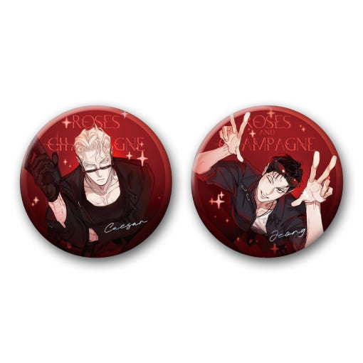 Roses and Champagne - Can Badge Set - Himawari Shop - Can Badge - Harumio