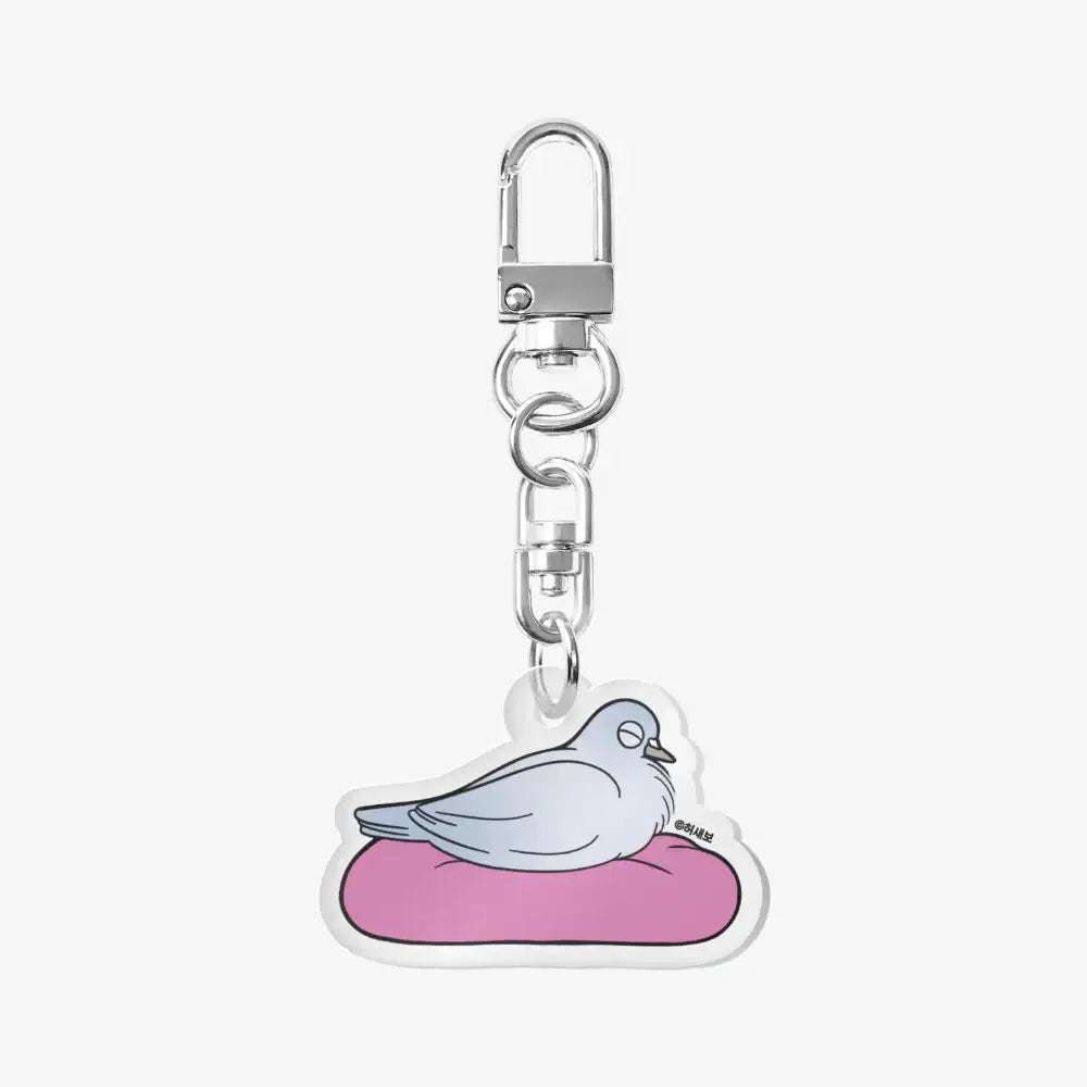 Seongbuk-gu Pigeon Lee Heon-Seo - Sleeping Heon-Seo Acrylic Keyring - Marpple Shop - Keyring - Harumio