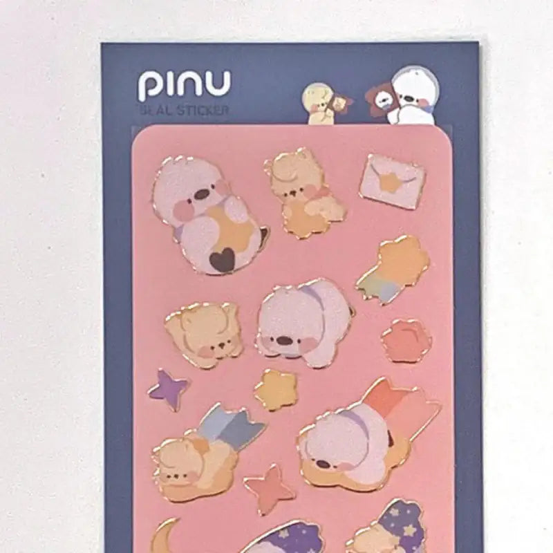Pinu - Gilt Seal Sticker - Soone Content - Stickers - Harumio
