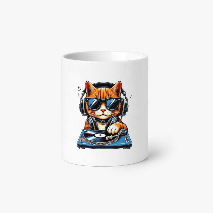 Egg Cartop - Music Listening Cat 64 Basic Mug - Marpple Shop - Mug - Harumio