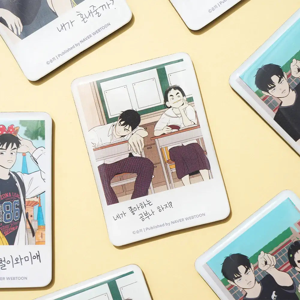 After School Lessons For Unripe Apples - Polaroid Magnet - Webtoon Friends - Polaroid Magnet - Harumio
