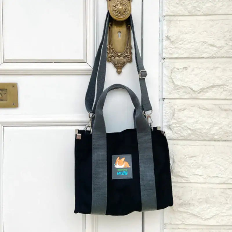 Welshcorgi Mr.Lee - Webbing Cross Eco Bag - Soone Content - Cross Eco Bags - Harumio