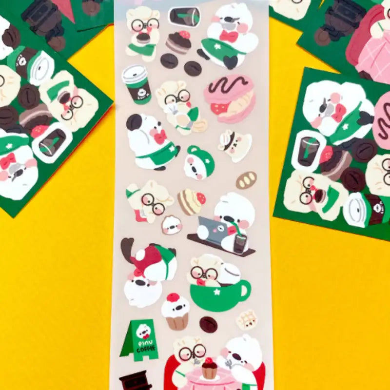 Pinu - Cafe Seal Sticker - Soone Content - Stickers - Harumio