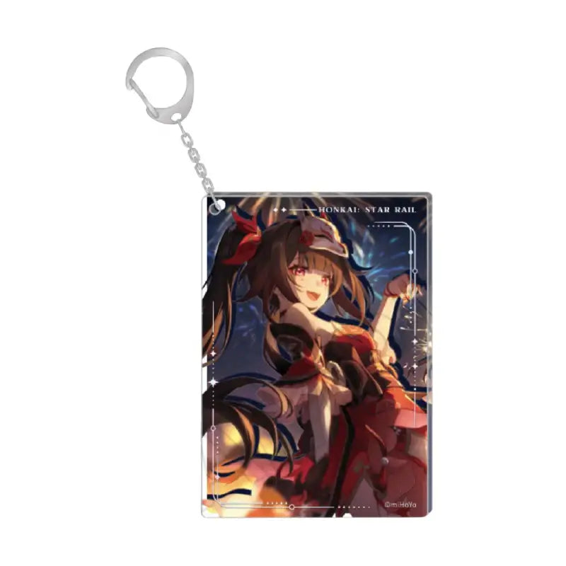 Genshin Impact PC Lounge (Honkai: Starrail) - Acrylic Keyring - Harumio - - Harumio