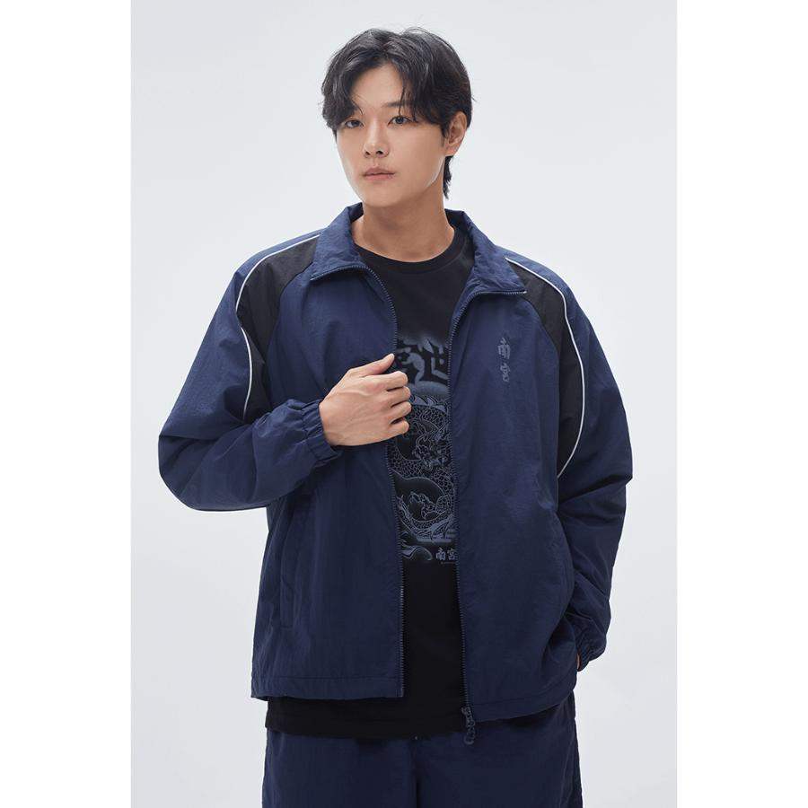 SPAO x Namgung Hyuk - Windbreaker (GLOSSY NAVY) - SPAO - Windbreaker - Harumio