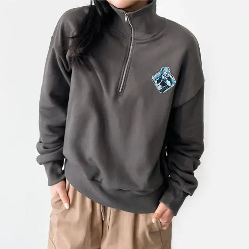 Hatsune Miku - Piapro Characters WE!FLASH Half Zip-up Sweater - Hatsune Miku - Half Zip-up Sweater - Harumio