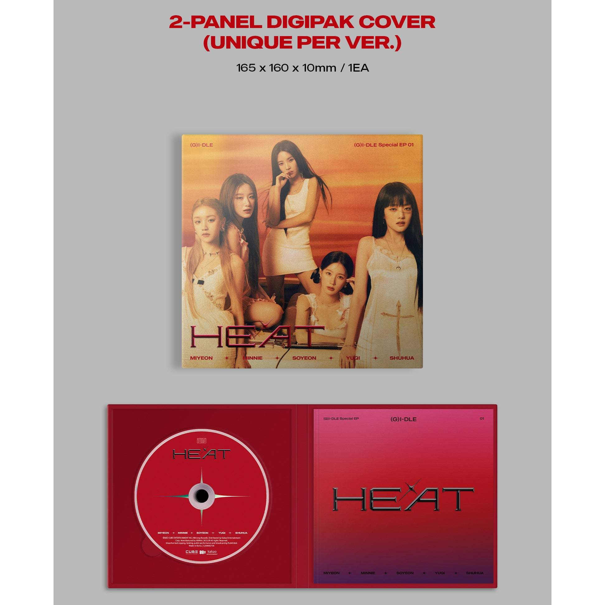 (G)I-DLE - Heat : Digipack (Group Version) - Cube Entertainment - Album - Harumio