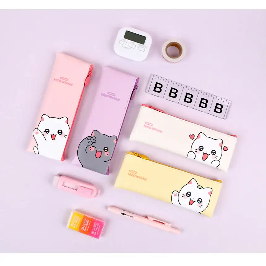Meow Man - Rectangular Flat Pouch - Webtoon Friends - Home & Living, Accessories - Harumio