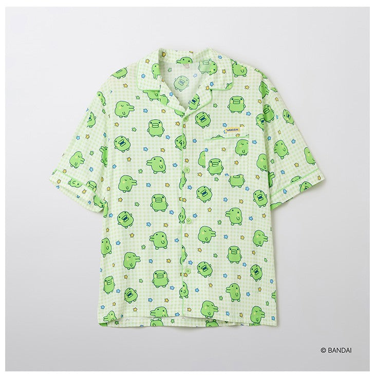 SPAO x Tamagotchi - Short Sleeve Pajamas Set (Green) - SPAO - Pajamas - Harumio