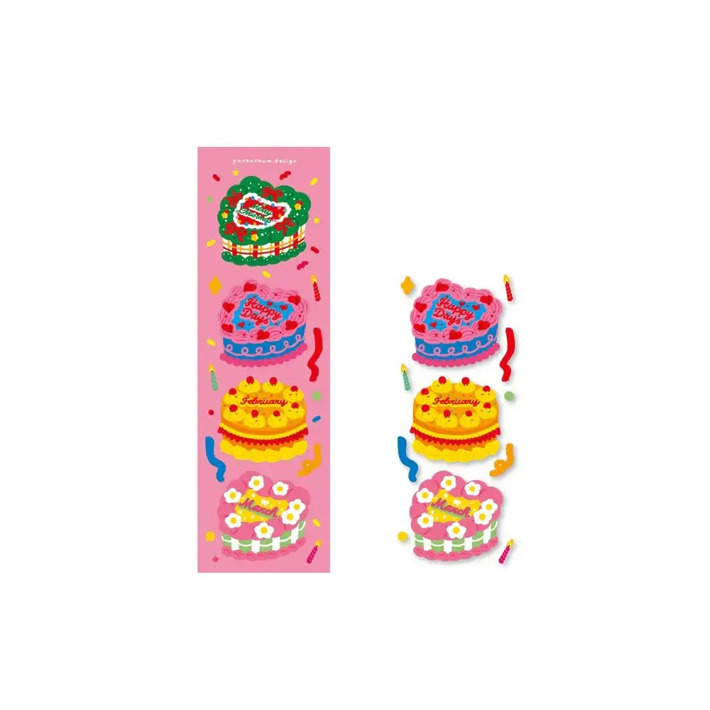 Pureureum Design - Calendar Cake Part 1 Hologram Sticker - Pureureum Design - Home & Living, Accessories - Harumio