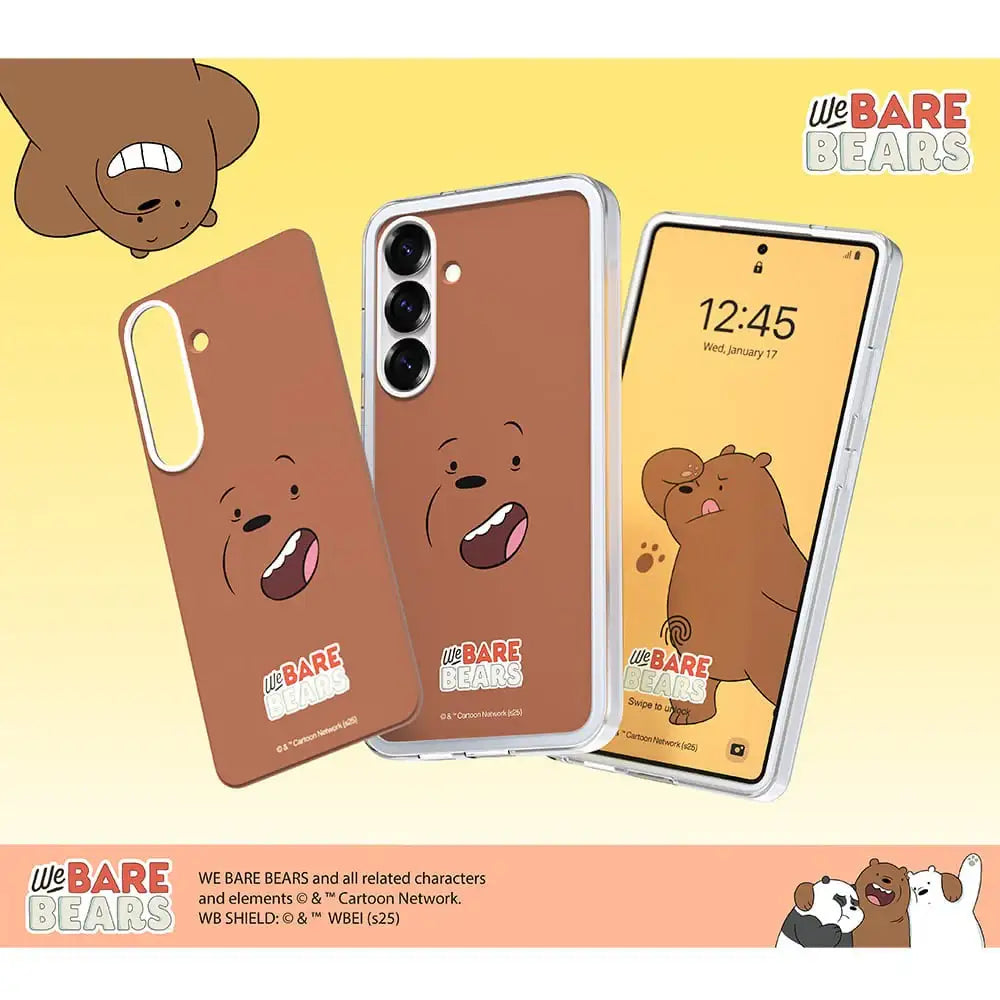 SLBS - We Bare Bears Grizzly Flip-Suit Card (Galaxy S25 Series