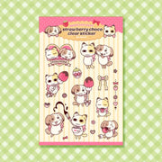 Myonyang & Meonggu's Bakery - Strawberry Choco Clear Sticker - YourMana - Sticker - Harumio