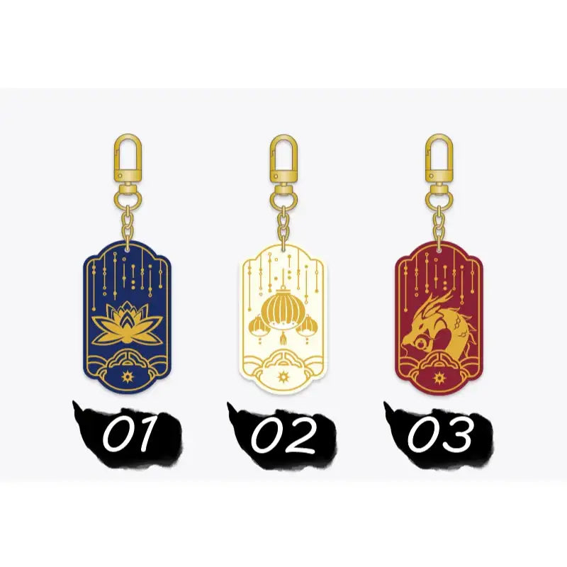 Where the Dragon's Rain Falls - Mother-of-pearl Patterned Acrylic Keyring - Soone Content - Keyrings - Harumio