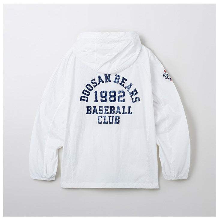 SPAO x Doosan Bears - Light Packable Windbreaker (White) - SPAO - Windbreaker - Harumio