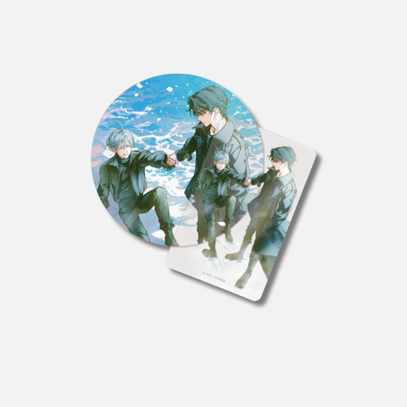 The Hunter's Gonna Lay Low - Glitter Coaster & Clear Photocard Set - PolarFox - Photo Card - Harumio