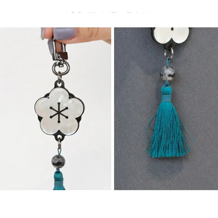 Return of the Blossoming Blade - Mother-of-Pearl Keyring - Return of the Blossoming Blade - Home & Living, Accessories - Harumio