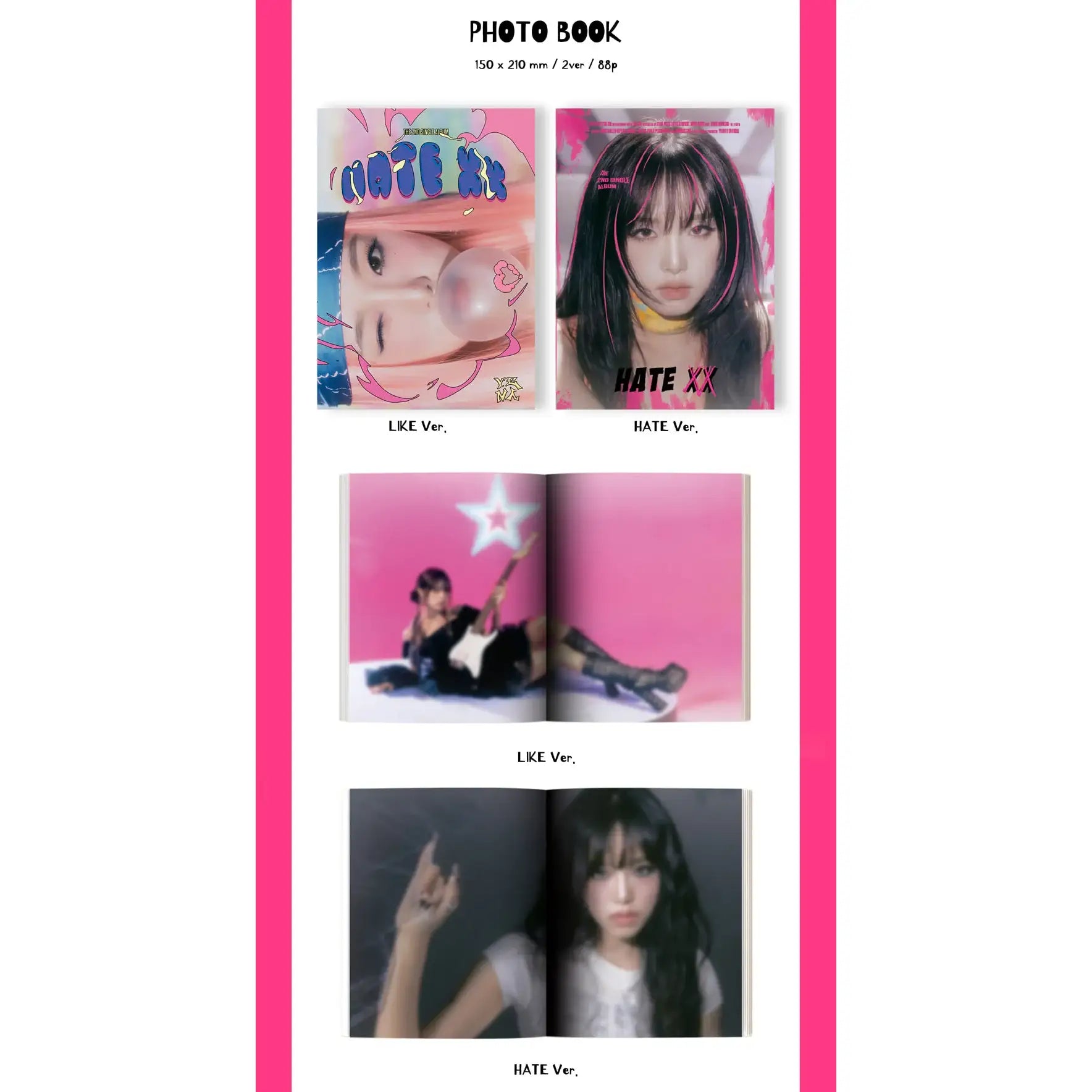 Choi Ye Na - HATE XX : 2nd Single Album (Random) - Choi Ye Na - Album - Harumio