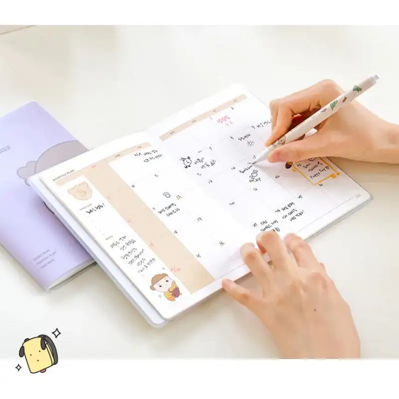 Maru Is a Puppy - Monthly Planner - Webtoon Friends - Planner Books - Harumio
