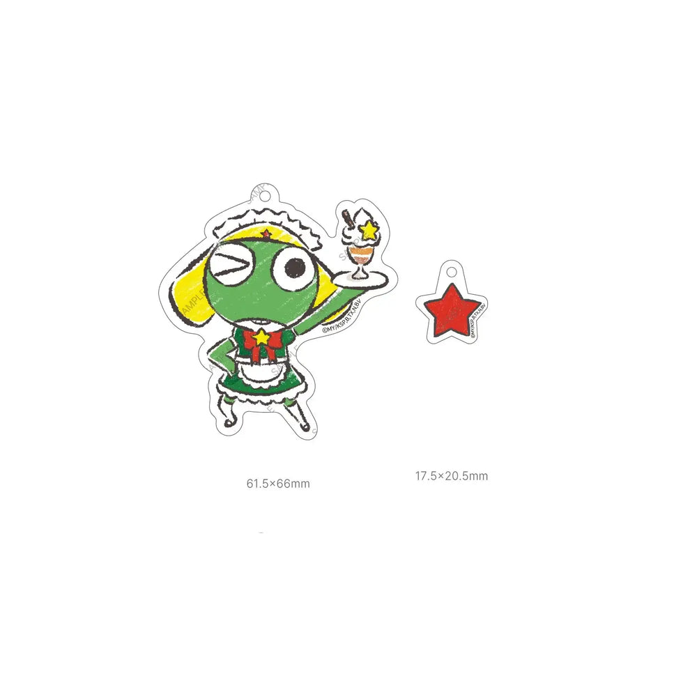 Keroro Gunsou - Cafe New Illustration Acrylic Keyring (Maid ver.)