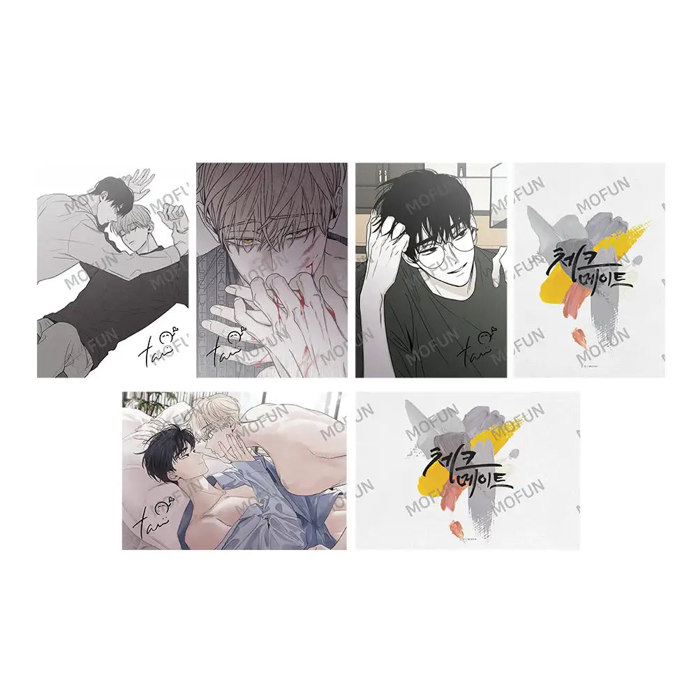 Checkmate - A5 illustration Colored Paper Set (4 types) - Mofun - ID Card - Harumio
