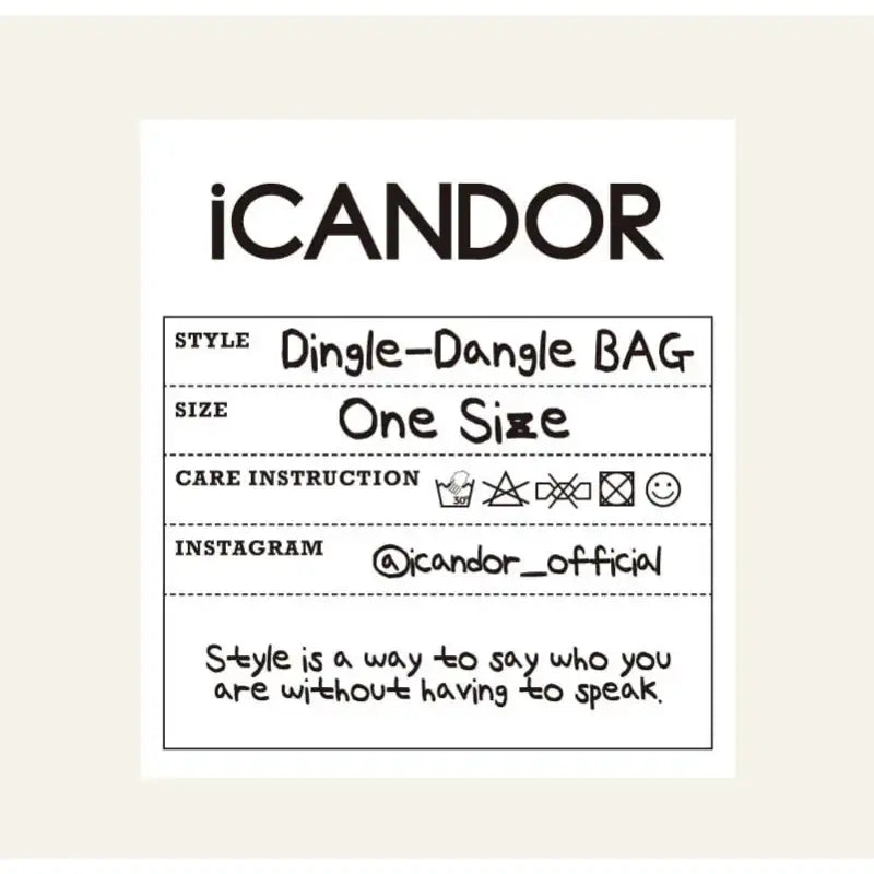 iCANDOR - Dingle-Dangle Bag - iCANDOR - - Harumio