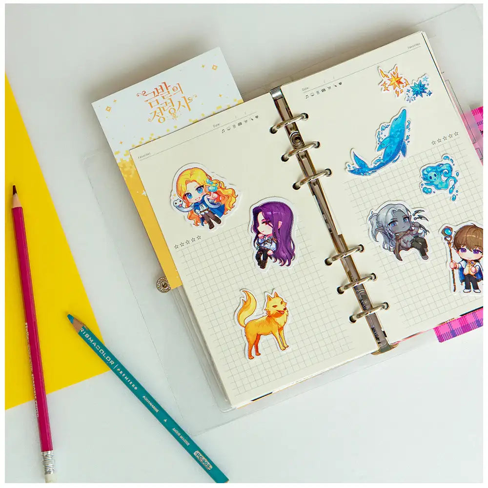The Golden-Haired Summoner - Removable Stickers Set - Lezhin - Sticker - Harumio