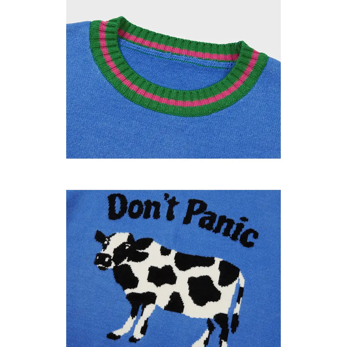 Wiggle Wiggle - Don't Panic Milk Cow Over Knit - Wiggle Wiggle - Slippers - Harumio