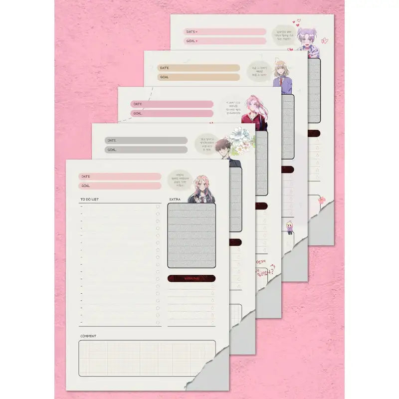 Surviving Romance - Attendance Loop Day Planner - Webtoon Friends - Day Planner - Harumio