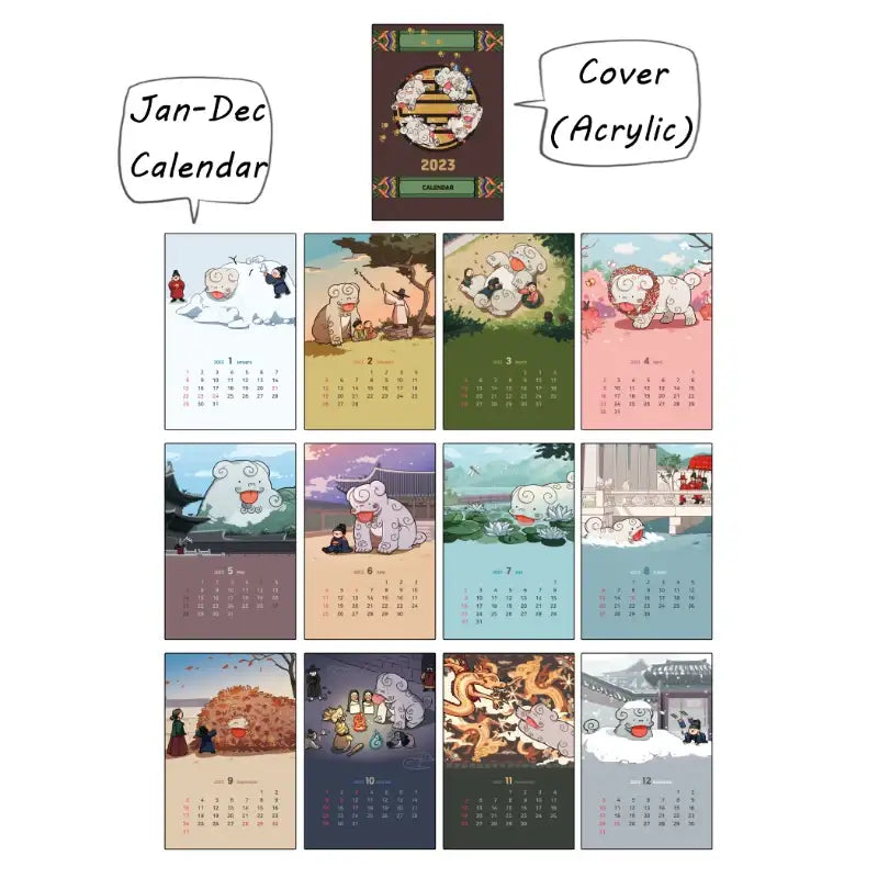 Merong Haechi - Postcard 2023 Calendar - Soone Content - 2023 Postcard Calendars - Harumio