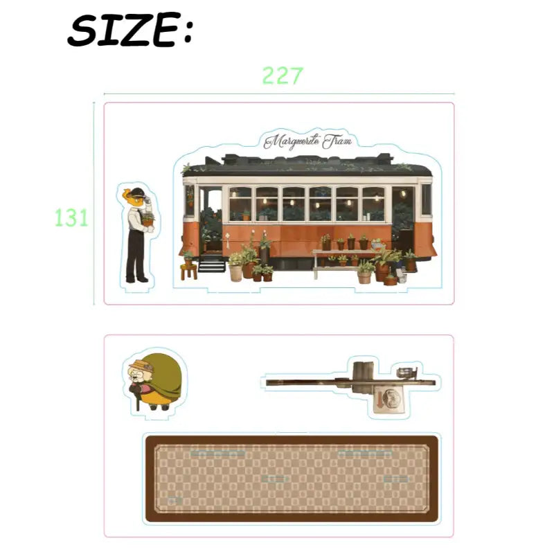 Marguerite Tram - Diorama Acrylic Stand - Webtoon Friends - Acrylic Stand - Harumio
