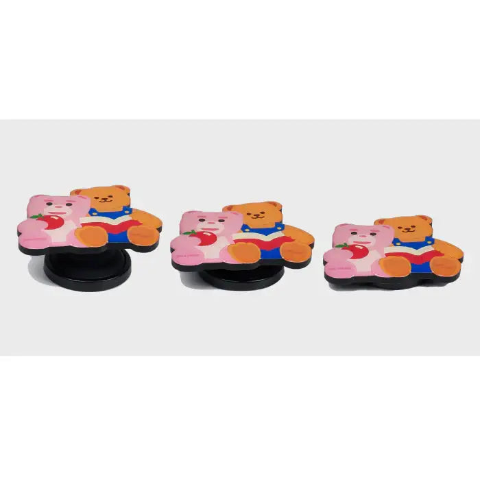 Wiggle Wiggle x Bellygom - Twin Bears Large Sized Griptok - Wiggle Wiggle - Griptok - Harumio