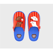Wiggle Wiggle - Washable Fabric Home Slippers (Lucky Puppy Red)