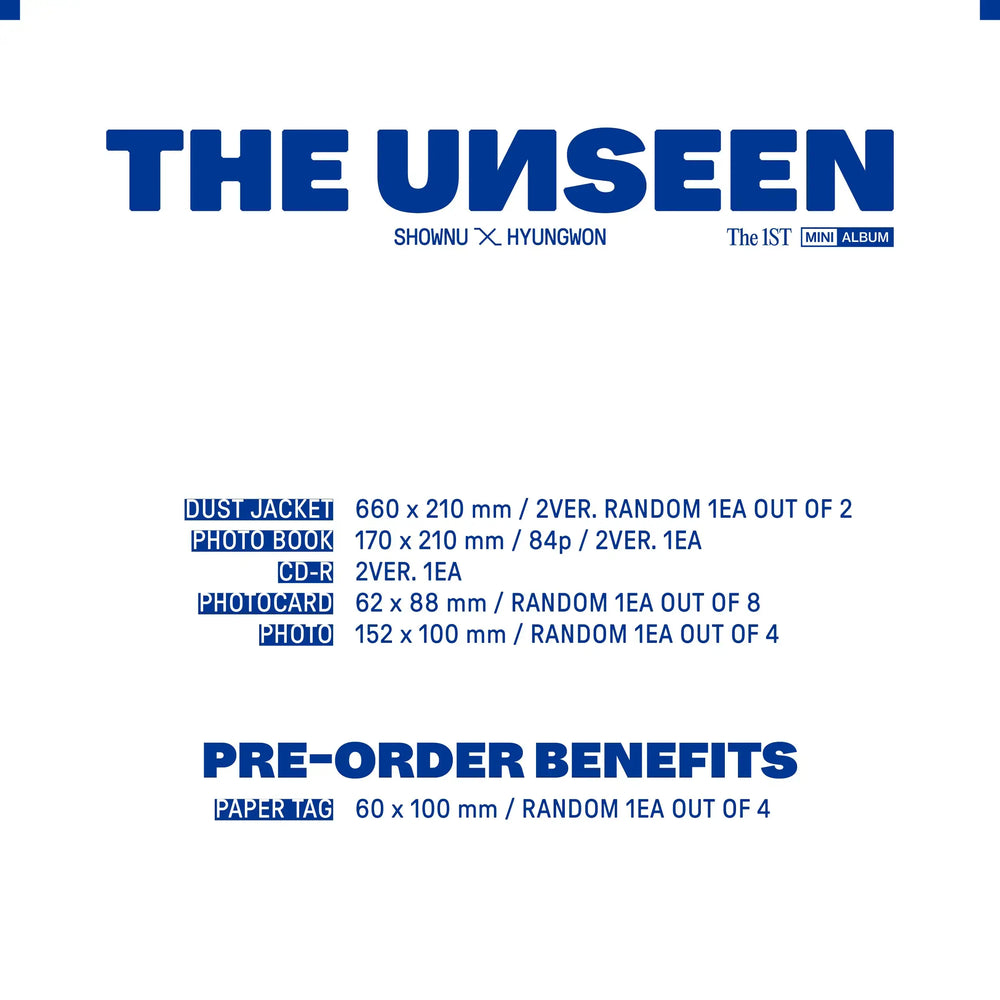 SHOWNU x HYUNGWON - The Unseen : Mini Album Vol. 1 (Set) - SHOWNU x HYUNGWON - Album - Harumio