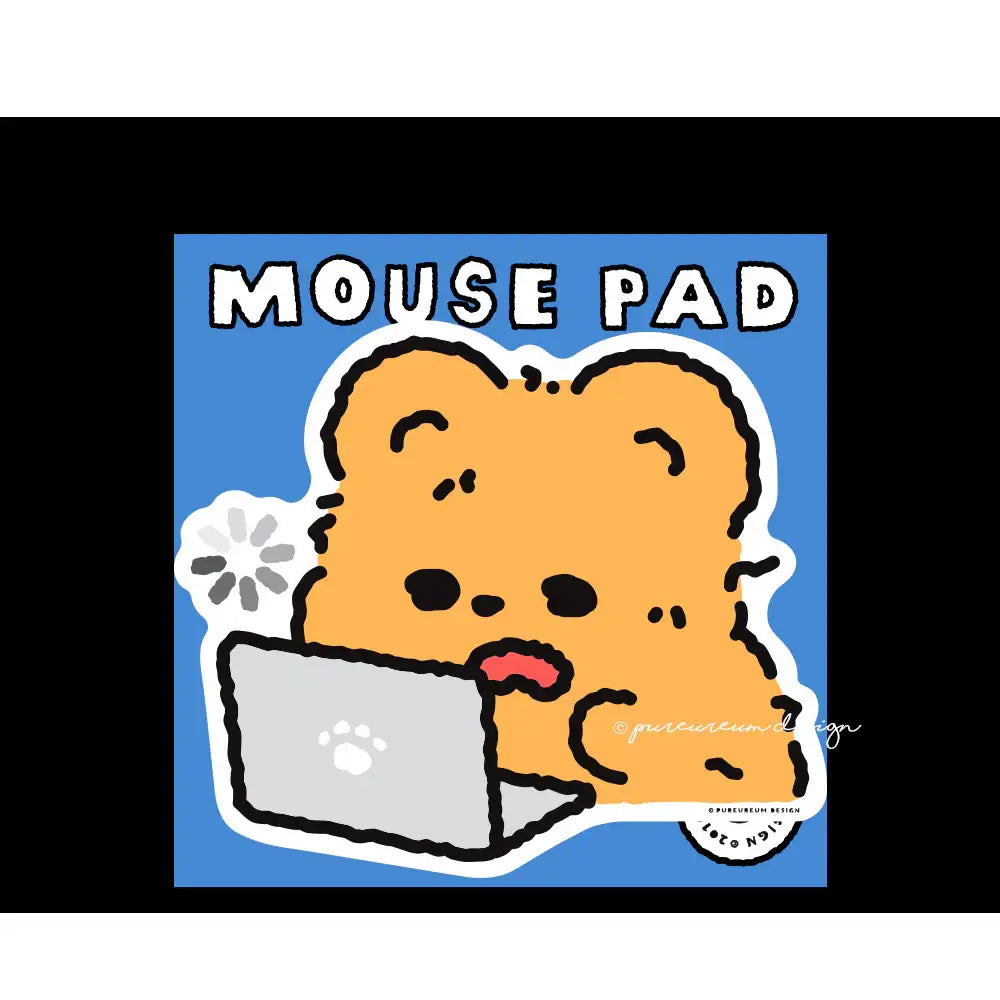 Pureureumdesign - Cupid Bear Work Life Mouse Pad